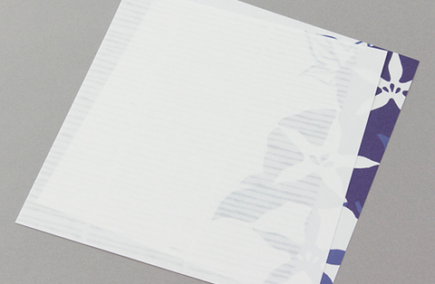 透かし加工の和紙が入った『紙シリーズ』のお勧めする使い方