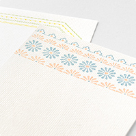 特別カラーの活版一筆箋