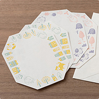 特別カラーの活版印刷レターセット