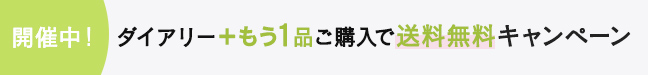 ダイアリー＋もう1点で送料無料開催中