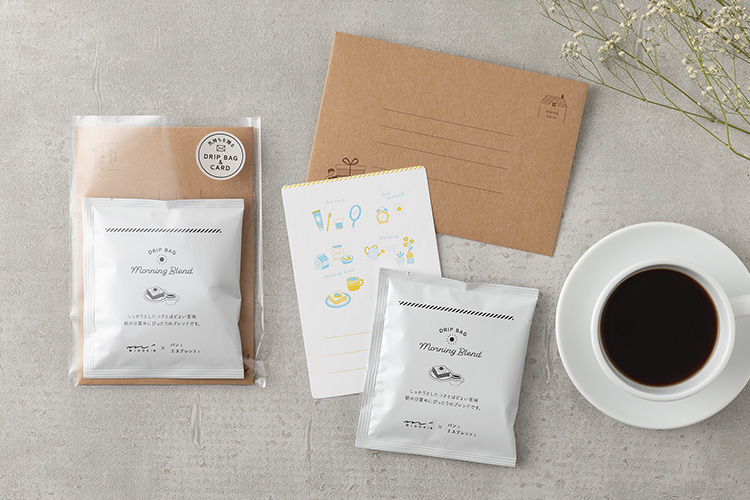 「ミドリ」×「パンとエスプレッソと」コーヒーとカードがセットになったプチギフト