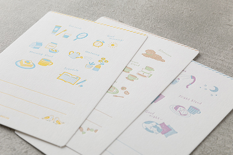 風合い豊かな「ミドリ」の活版印刷カード