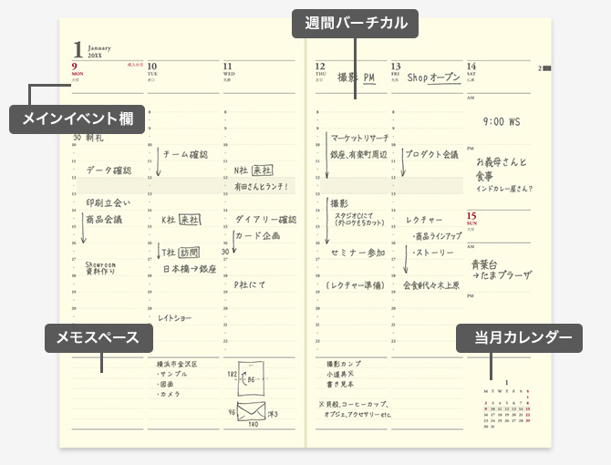 2024年版 プロフェッショナルダイアリー PRD＜スリム＞ 週間バーチカル（PRD-8）