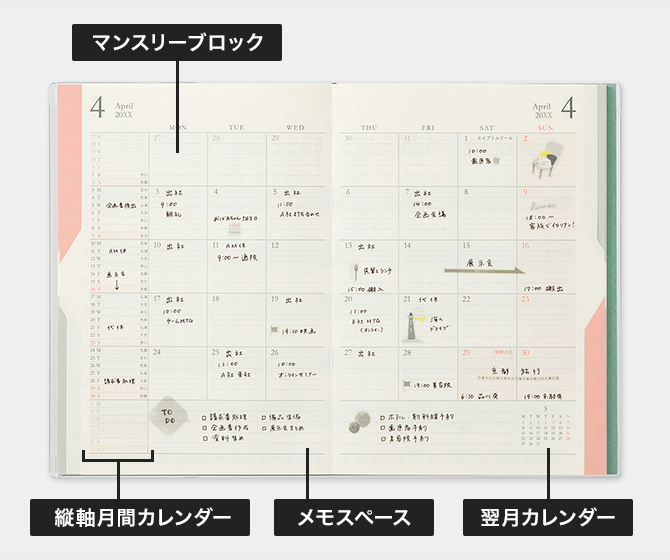ダブルスケジュール ダイアリー マネー｜ 2026年版 手帳