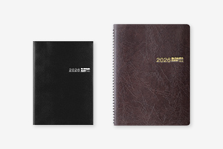 【ビジネスダイアリー】 マンスリーホリゾンタル＋横罫メモ 手帳 2026年版