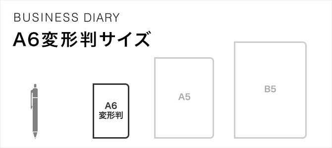2027年版 ビジネスダイアリー A6変形判サイズ