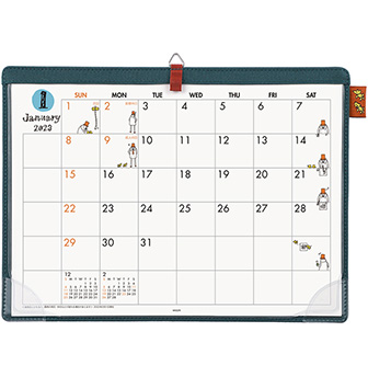 ミドリのカレンダー 2023年版 デスクカレンダー＜A4＞ オジサン柄