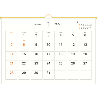 ミドリのカレンダー 2024年版 ハンガーカレンダー