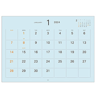 ミドリのカレンダー 2024年版 ハンガーカレンダー カラー リフィル