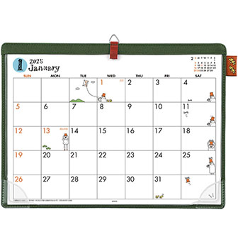 ミドリのカレンダー 2025年版 デスクカレンダー＜A4＞ オジサン柄