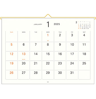 ミドリのカレンダー 2025年版 ハンガーカレンダー