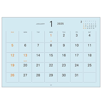 ミドリのカレンダー 2025年版 ハンガーカレンダー カラー リフィル