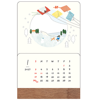  季節をのぞくカレンダー 風景柄
