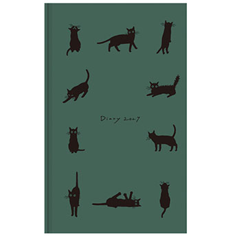 ネコ柄 緑 商品画像