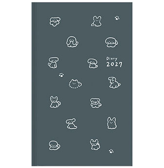 イヌ柄  紺 商品画像