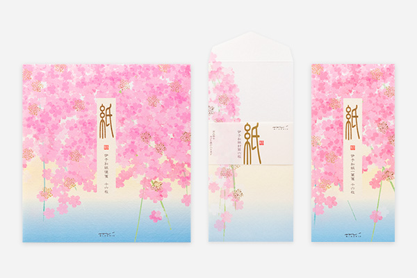 商品紹介「紙シリーズ」桜レター｜ミドリオンラインストア