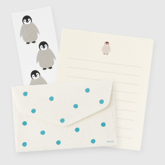 動物シール付レター