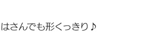 はさんでも形くっきり♪
