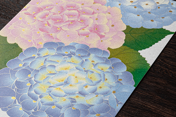 ハガキ/ポストカード｜紙シリーズ｜ポストカード 紫陽花柄 S3(80024006