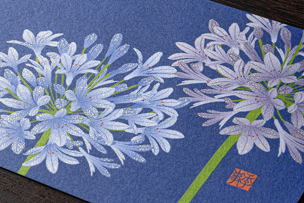 ハガキ/ポストカード｜紙シリーズ｜ポストカード アガパンサス柄