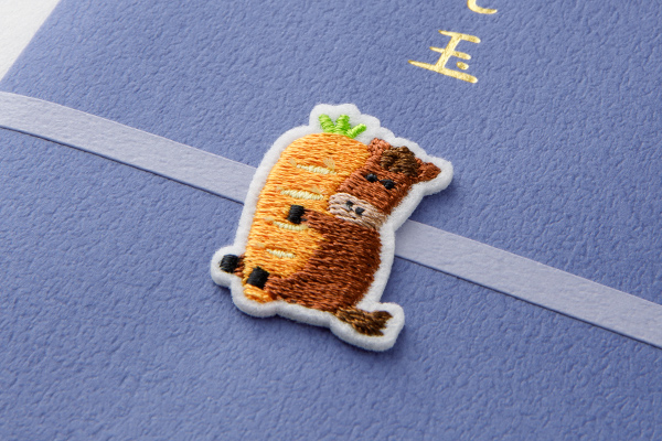 祝儀袋｜刺繍 おとし玉 金封 馬とにんじん柄(25709006)｜ミドリ
