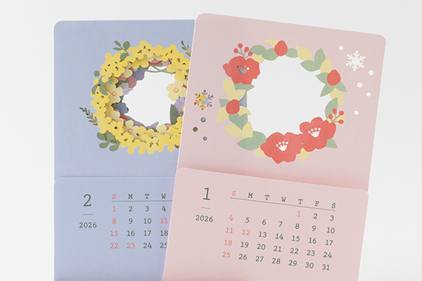 ナノカレント®︎すぐ使えるセット 8月下旬頃お届け予定＊卓上カレンダーNK-4210【2026年1月始まり