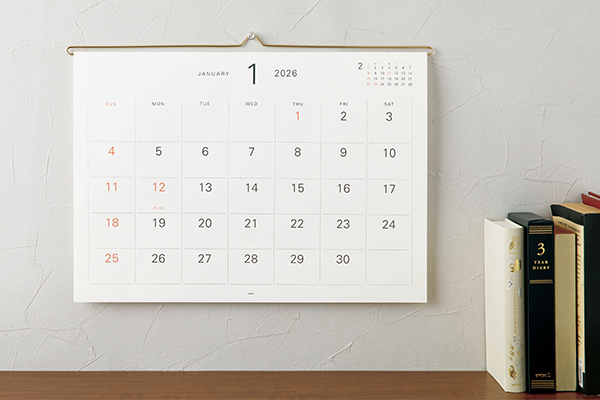 PARKSHERMAN メカニカルカレンダー　万年暦 2026年版カレンダー｜【ハンガーカレンダー】 壁掛 2026年版 31381006