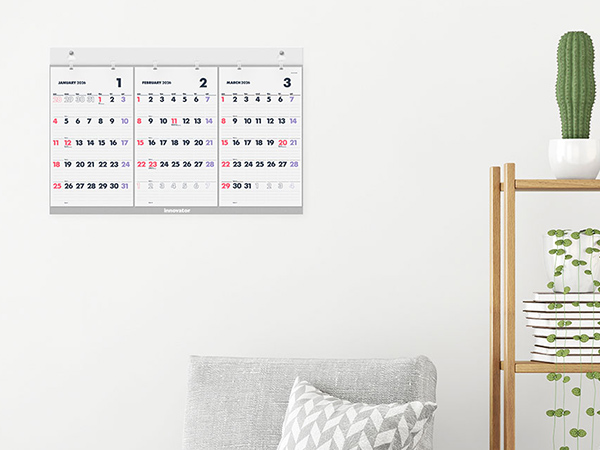 タイラーページ 2026年版カレンダー｜【イノベーター カレンダー】 壁掛 3ヵ月 2026