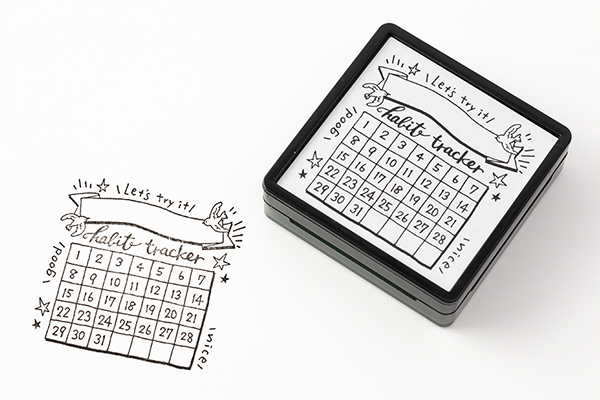 Midori Paintable Stamp Pre-inked habit tracker – WashiWednesday