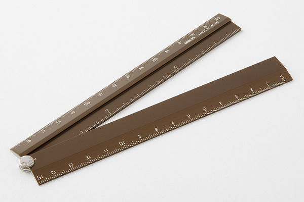 定規｜アルミ マルチ定規＜30cm＞ 茶(42287006)