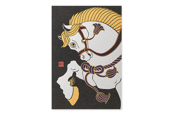 ハガキ/ポストカード｜紙シリーズ｜ポストカード 白馬柄