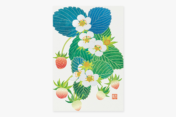 ハガキ/ポストカード｜紙シリーズ｜ポストカード 苺柄 S3(80017006