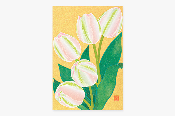 ハガキ/ポストカード｜紙シリーズ｜ポストカード チューリップ柄 S3