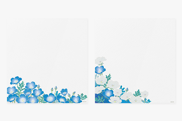 便箋｜紙シリーズ｜便箋 シルク ネモフィラ柄(81023006)｜ミドリ