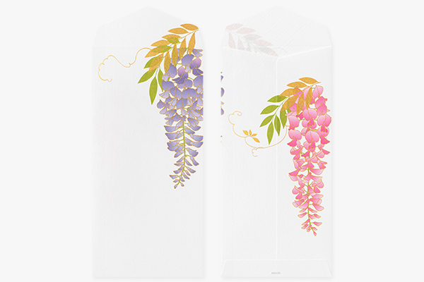 封筒｜紙シリーズ｜封筒 シルク 藤柄 S2(85952006)｜ミドリオンライン