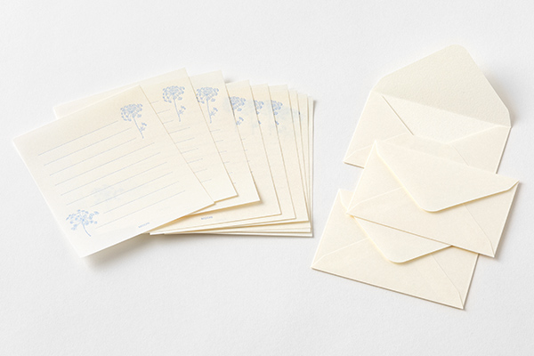 花色和紙 ミニレターセット 白(86937006)｜ミドリオンラインストア