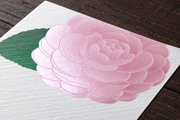 たまみ　0331 一筆箋｜紙シリーズ｜一筆箋 シルク 桜柄 金(89562006)｜ミドリ