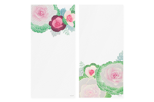 一筆箋｜紙シリーズ｜一筆箋 シルク 葉牡丹リース柄(89597006