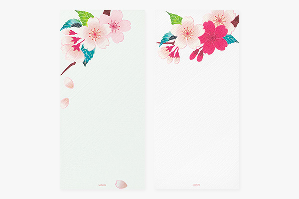 一筆箋｜紙シリーズ｜一筆箋 シルク 桜柄(89601006)｜ミドリオンライン