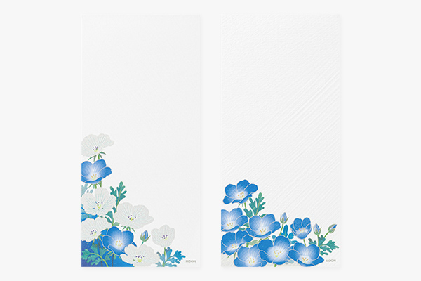 一筆箋｜紙シリーズ｜一筆箋 シルク ネモフィラ柄(89602006)｜ミドリ