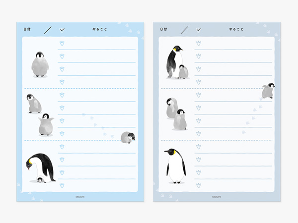 メモ やることリスト ペンギン柄