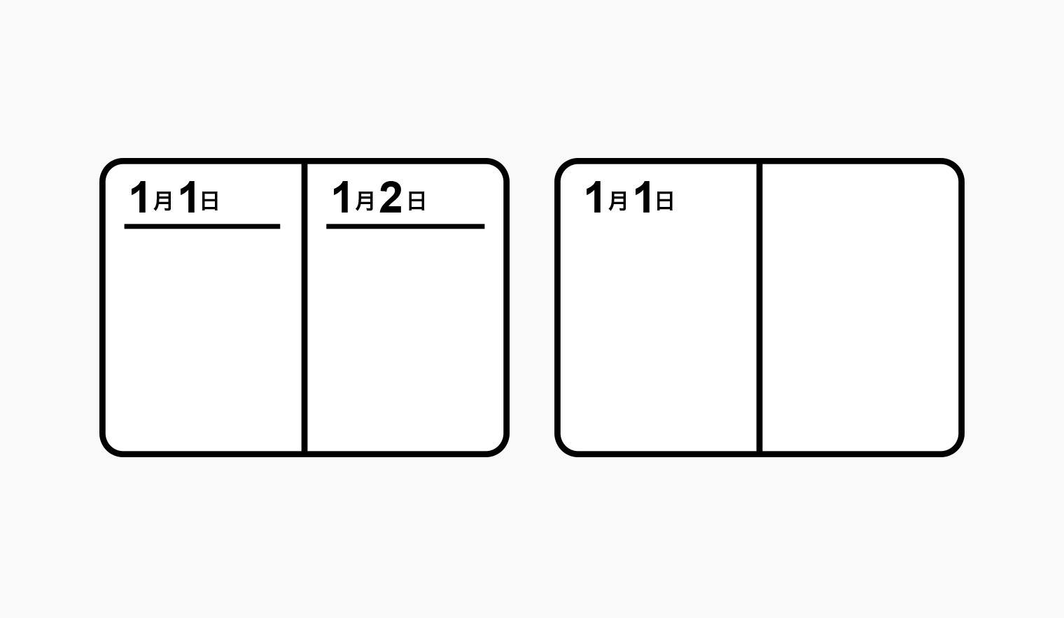 手帳・ダイアリー デイリー フォーマット