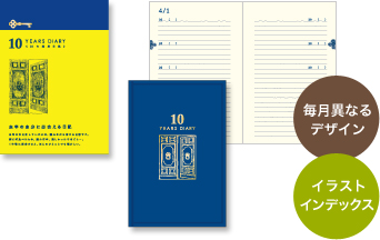 毎月異なる扉デザイン。イラストインデックス