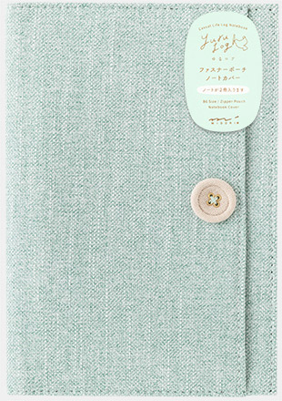 ノートカバー＜B6＞ ゆるログ 布 水色｜MIDORI