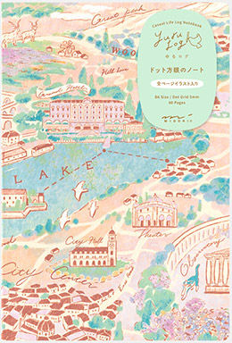 ノート＜B6＞ ゆるログ 旅とホテル柄｜MIDORI